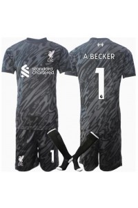 Liverpool Alisson Becker #1 Keeper Babyklær Hjemme Fotballdrakt til barn 2024-25 Korte ermer (+ Korte bukser)